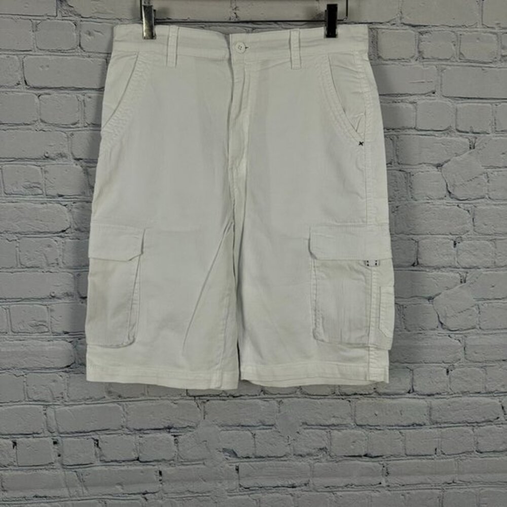 Beverly Hills Polo Club Men's 7 Pocket Cargo Short, Size 32, White, NWOT‎